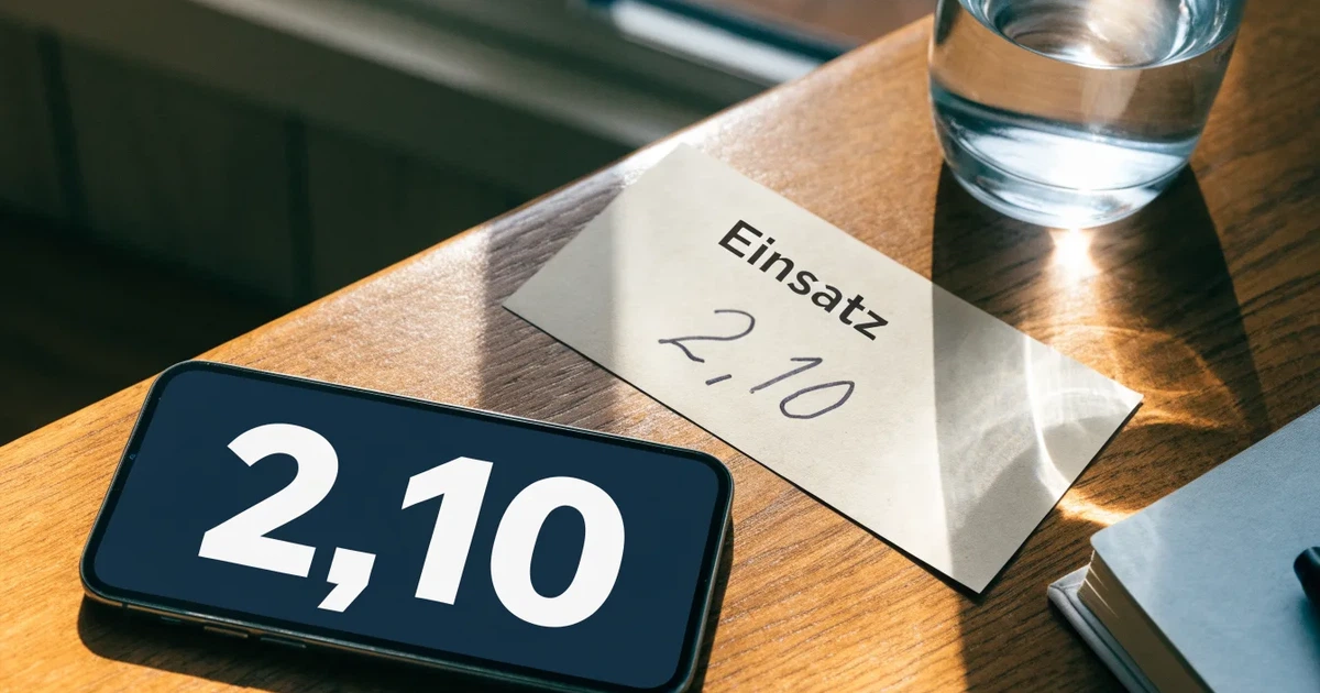 Ein kleiner Stapel Münzen neben einer Sanduhr auf einem Holztisch im weichen Fensterlicht.