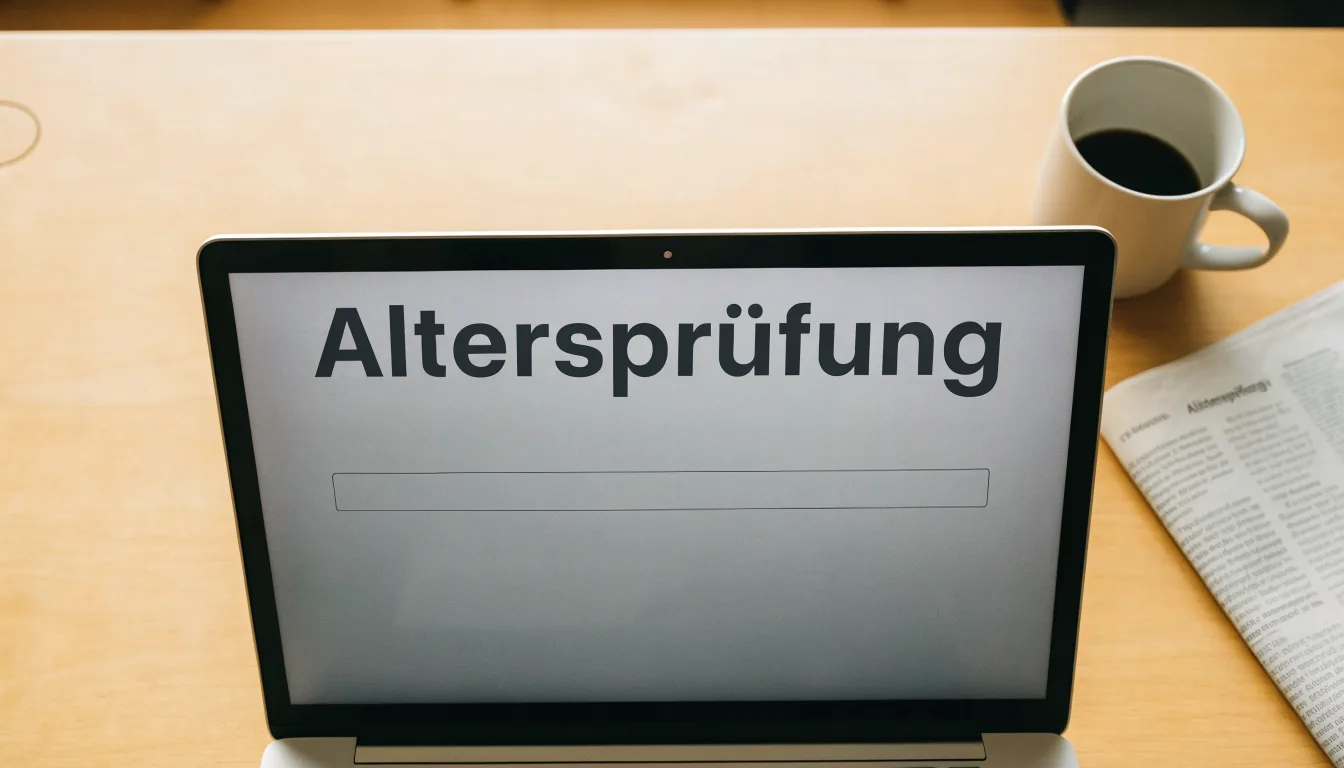 Ein Kiesweg führt durch einen Obstgarten zu einem Bauernhaus mit Holzbalkon, über dem Tal liegt Abendlicht