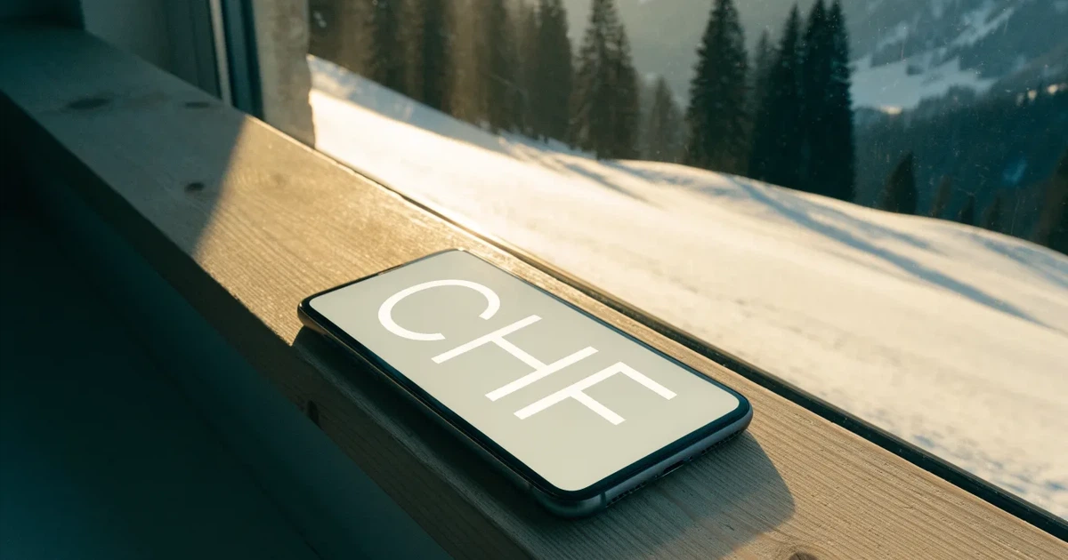 Eine leere Sparbüchse aus Keramik steht auf einem Fensterbrett, draussen liegt eine verschneite Landschaft im Gegenlicht.